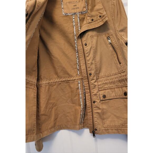 Aeropostale Womens Jacket Tan (Size M) Accented With Pockets, Zippers and Snaps - Picture 3 of 12